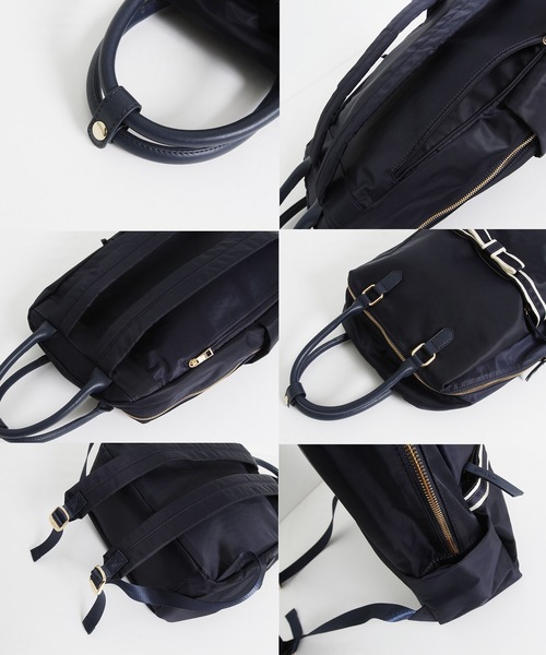 tocco closet(トッコ クローゼット)の「配色リボン付きワーク&マザー2WAYリュック(バックパック/リュック・レディース・ピンク系その他/ベージュ/ブラック/ネイビー・FREE)」の10枚目の写真