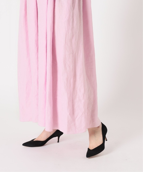 美品✨ヴェルメイユパーイエナ ベルギーリネンワンピース マキシ丈 グリーン ベルギーリネンワンピース（ワンピース）｜VERMEIL par iena