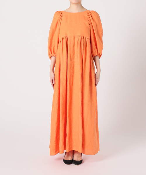 美品◆VERMEIL par iena ヴェルメイユパーイエナ　リネンワンピース IENAスタッフが着る、VERMEIL人気のベルギーリネンワンピース