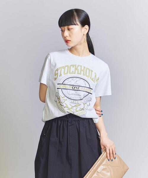 WAVE UNION★韓国★人気 Stockholm T-shirt navy 半袖Tシャツ セール】【WAVE UNION / ウェーブユニオン】Stockholm Print T