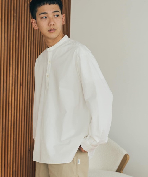 FORK&SPOON（フォークアンドスプーン）の「FORK&SPOON　コットンスラブロングスリーブシャツ（シャツ/ブラウス・メンズ・ホワイト/ストライプ・4/5）」の8枚目の写真