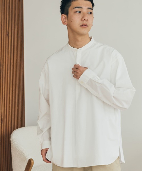 FORK&SPOON（フォークアンドスプーン）の「FORK&SPOON　コットンスラブロングスリーブシャツ（シャツ/ブラウス・メンズ・ホワイト/ストライプ・4/5）」の9枚目の写真