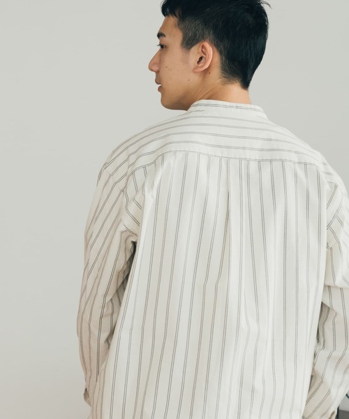 FORK&SPOON（フォークアンドスプーン）の「FORK&SPOON　コットンスラブロングスリーブシャツ（シャツ/ブラウス・メンズ・ホワイト/ストライプ・4/5）」の13枚目の写真