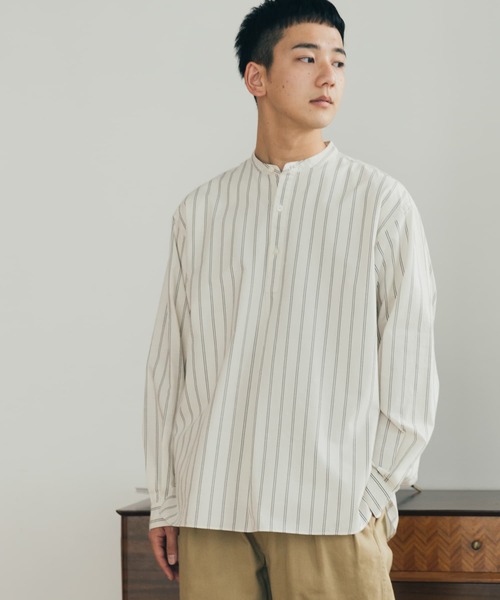 FORK&SPOON（フォークアンドスプーン）の「FORK&SPOON　コットンスラブロングスリーブシャツ（シャツ/ブラウス・メンズ・ホワイト/ストライプ・4/5）」の14枚目の写真