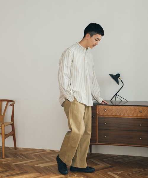 FORK&SPOON（フォークアンドスプーン）の「FORK&SPOON　コットンスラブロングスリーブシャツ（シャツ/ブラウス・メンズ・ホワイト/ストライプ・4/5）」の15枚目の写真