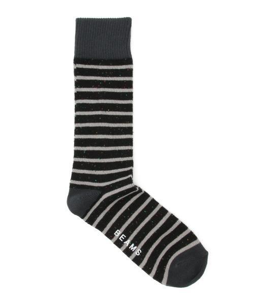 BEAMS(ビームス)の「BEAMS / ネップボーダー ソックス(ソックス/靴下・メンズ・オフホワイト/グレー/ブラック/ベージュ/ブルー系その他/ネイビー・ONE SIZE)」の12枚目の写真
