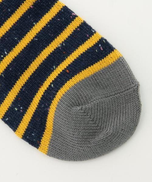 BEAMS(ビームス)の「BEAMS / ネップボーダー ソックス(ソックス/靴下・メンズ・オフホワイト/グレー/ブラック/ベージュ/ブルー系その他/ネイビー・ONE SIZE)」の13枚目の写真