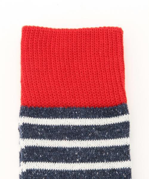 BEAMS(ビームス)の「BEAMS / ネップボーダー ソックス(ソックス/靴下・メンズ・オフホワイト/グレー/ブラック/ベージュ/ブルー系その他/ネイビー・ONE SIZE)」の15枚目の写真