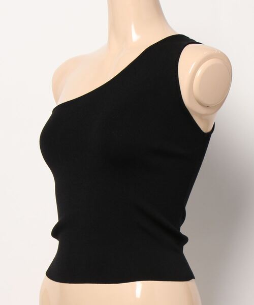 SAISON DE PAPILLON(セゾンドパピヨン)の「ワンショルダーニットタンクトップ(タンクトップ・レディース・ブルー/ブラック/アイボリー/カーキ/ピンク/チャコール・S/M/L)」の7枚目の写真