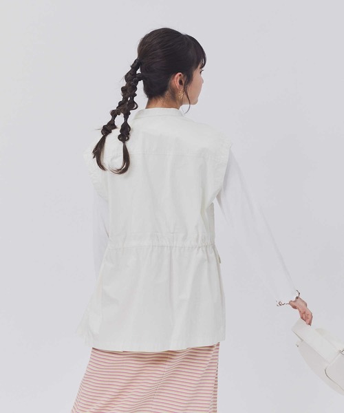 BACK NUMBER（バックナンバー）の「【BACK NUMBER】ミリタリーベスト（ベスト・レディース・キナリ/カーキブラウン・L/M）」の6枚目の写真