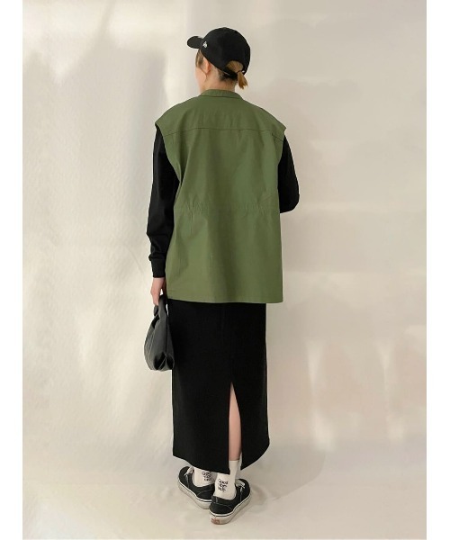 BACK NUMBER（バックナンバー）の「【BACK NUMBER】ミリタリーベスト（ベスト・レディース・キナリ/カーキブラウン・L/M）」の22枚目の写真