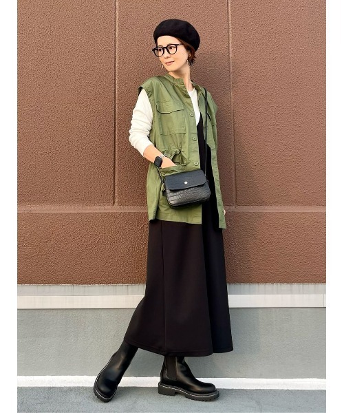 BACK NUMBER（バックナンバー）の「【BACK NUMBER】ミリタリーベスト（ベスト・レディース・キナリ/カーキブラウン・L/M）」の18枚目の写真