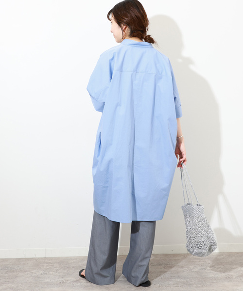 JOURNAL STANDARD relume(ジャーナルスタンダード レリューム)の「コットンブロードコクーンチュニック(シャツ/ブラウス・レディース・ブルー系その他/ホワイト・FREE)」の8枚目の写真