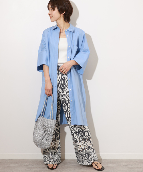 JOURNAL STANDARD relume(ジャーナルスタンダード レリューム)の「コットンブロードコクーンチュニック(シャツ/ブラウス・レディース・ブルー系その他/ホワイト・FREE)」の13枚目の写真