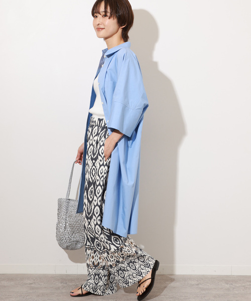 JOURNAL STANDARD relume(ジャーナルスタンダード レリューム)の「コットンブロードコクーンチュニック(シャツ/ブラウス・レディース・ブルー系その他/ホワイト・FREE)」の5枚目の写真