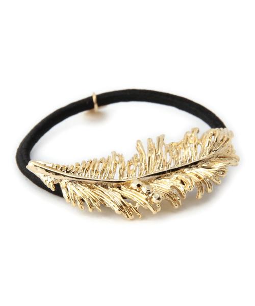 Another Edition（アナザーエディション）の「フェザーポニー/AE Feather PONY（ヘアゴム・レディース・ゴールド/シルバー・フリー）」の4枚目の写真