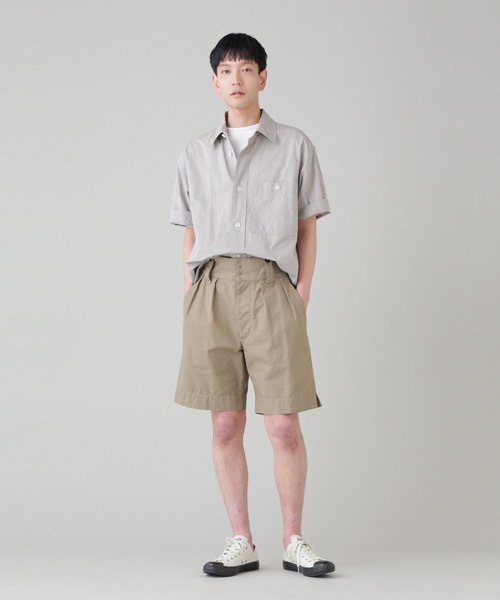 MHL　NATURAL COTTON CHAMBRAY シャツ 半袖 トップス MHL.（エムエイチエル）の「NATURAL COTTON CHAMBRAY（シャツ