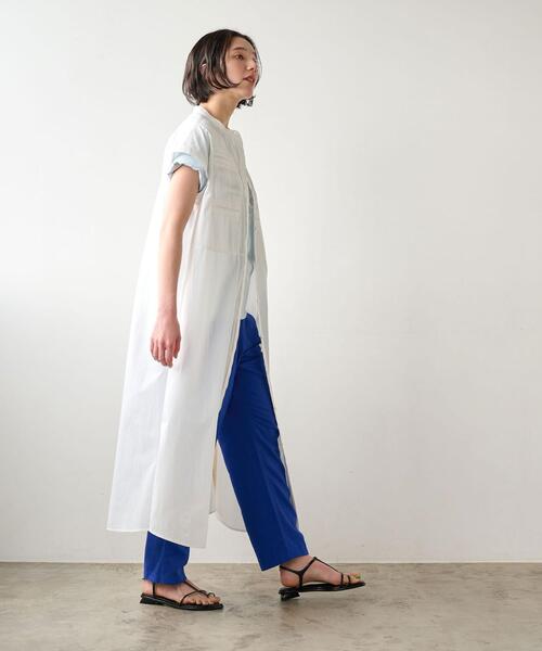 green label relaxing（グリーンレーベルリラクシング）の「［size SHORT/TALLあり］INDIA ピンタック ワンピース（シャツワンピース・レディース・ホワイト/ライトブルー/ブラック・FREE/SHORT/TALL）」の5枚目の写真