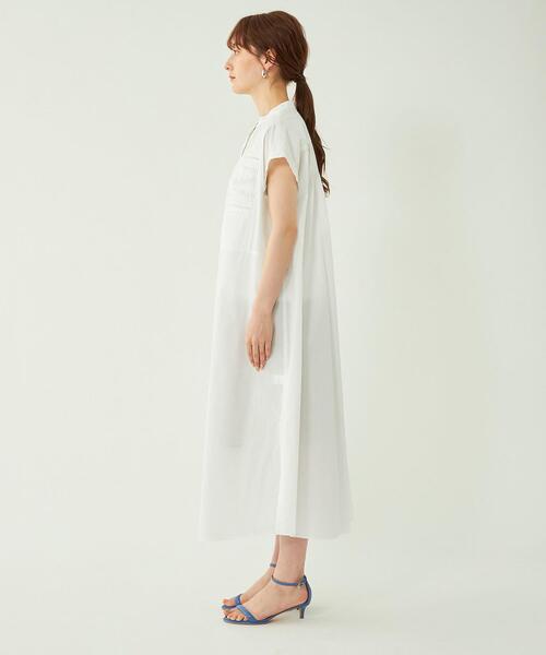 green label relaxing（グリーンレーベルリラクシング）の「［size SHORT/TALLあり］INDIA ピンタック ワンピース（シャツワンピース・レディース・ホワイト/ライトブルー/ブラック・FREE/SHORT/TALL）」の8枚目の写真
