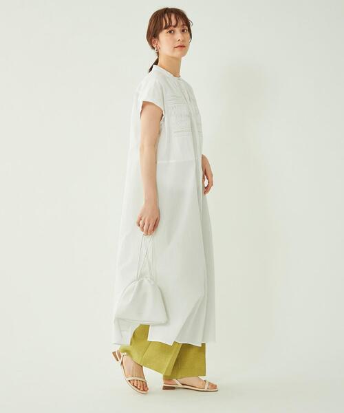green label relaxing（グリーンレーベルリラクシング）の「［size SHORT/TALLあり］INDIA ピンタック ワンピース（シャツワンピース・レディース・ホワイト/ライトブルー/ブラック・FREE/SHORT/TALL）」の19枚目の写真