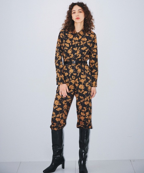 OPULENCE フラワープリントジャンプスーツ OPULENCE（オーピュレンス）の「フラワープリントジャンプスーツ