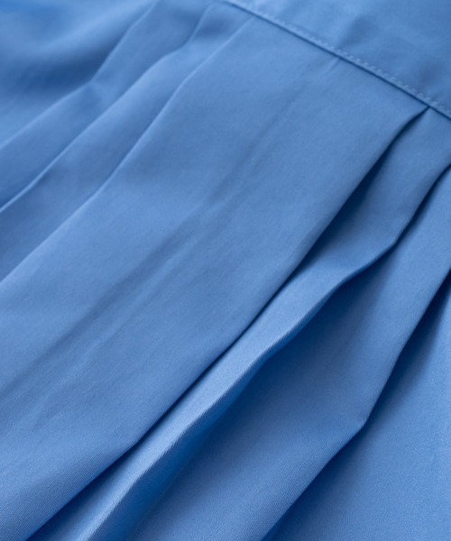 BRICK & SONS(ブリックアンドサンズ)の「リラックスバックプリーツシャツ半袖<ブルー>(シャツ/ブラウス・メンズ・ブルー・XS/S/M/L)」の4枚目の写真