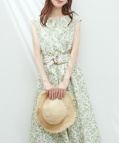 natural couture(ナチュラルクチュール)の「べっ甲Dかん太ベルト涼しげワンピース(ワンピース・レディース・ブラック/ブルー/グリーン/チェック/ミント/その他1/その他2/ベージュ/レッド・FREE)」の7枚目の写真