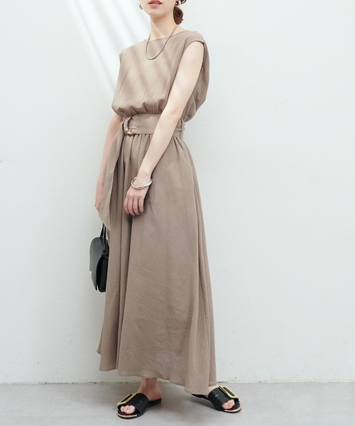 natural couture(ナチュラルクチュール)の「べっ甲Dかん太ベルト涼しげワンピース(ワンピース・レディース・ブラック/ブルー/グリーン/チェック/ミント/その他1/その他2/ベージュ/レッド・FREE)」の15枚目の写真