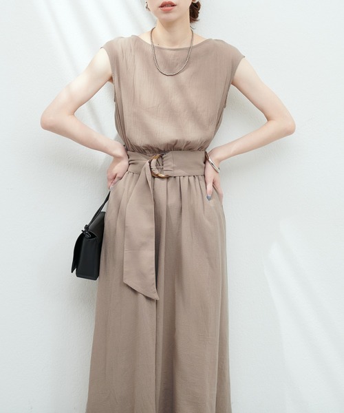 natural couture(ナチュラルクチュール)の「べっ甲Dかん太ベルト涼しげワンピース(ワンピース・レディース・ブラック/ブルー/グリーン/チェック/ミント/その他1/その他2/ベージュ/レッド・FREE)」の17枚目の写真