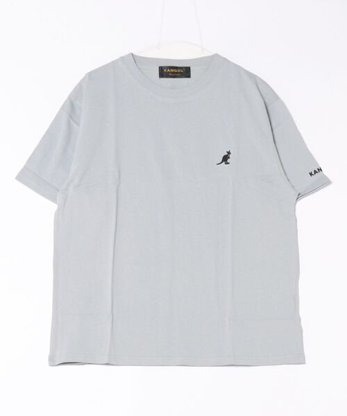 KANGOL(カンゴール)の「★KANGOL★刺繍ビッグサイズ クルーネックTシャツ(Tシャツ/カットソー・レディース・ホワイト/ブラック/マルチ/グレー/グリーン・LARGE/X-LARGE/MEDIUM)」の3枚目の写真