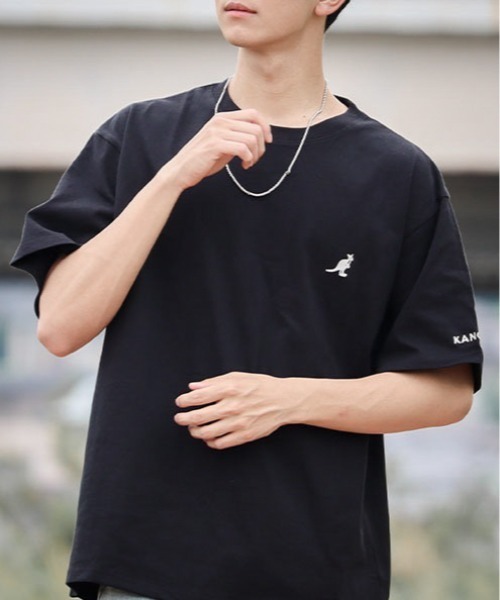 KANGOL(カンゴール)の「★KANGOL★刺繍ビッグサイズ クルーネックTシャツ(Tシャツ/カットソー・レディース・ホワイト/ブラック/マルチ/グレー/グリーン・LARGE/X-LARGE/MEDIUM)」の18枚目の写真