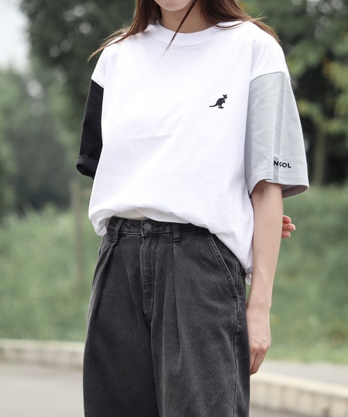 KANGOL(カンゴール)の「★KANGOL★刺繍ビッグサイズ クルーネックTシャツ(Tシャツ/カットソー・レディース・ホワイト/ブラック/マルチ/グレー/グリーン・LARGE/X-LARGE/MEDIUM)」の13枚目の写真