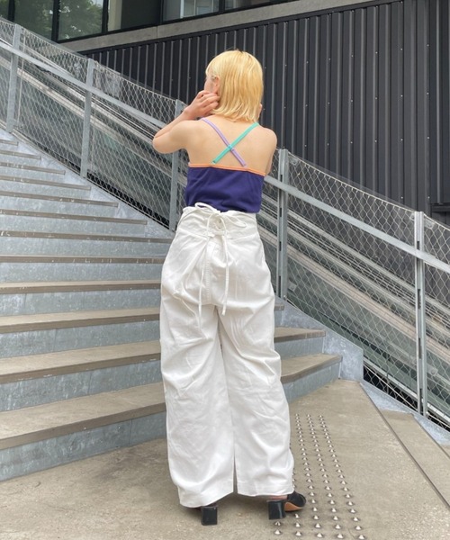 HELLO.SANFRANCISCO（ハローサンフランシスコ）の「【HELLO.SANFRANCISCO/ハローサンフランシスコ】配色ストラップキャミ（キャミソール・レディース・ピンク/ネイビー・FREE）」の13枚目の写真