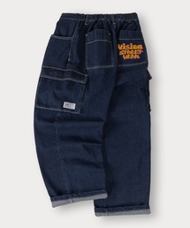 【VISION STREET WEAR/ヴィジョンストリートウェア】グラフィックロゴワイドデニムカーゴパンツ/イージーパンツ