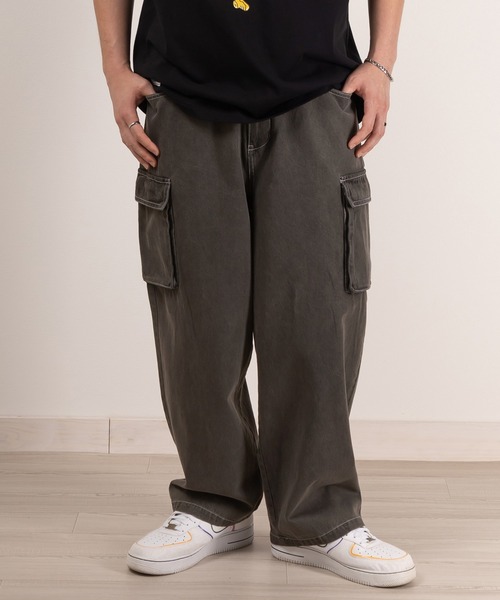 VISION STREET WEAR(ヴィジョンストリートウェア)の「【VISION STREET WEAR/ヴィジョンストリートウェア】グラフィックロゴワイドデニムカーゴパンツ/イージーパンツ(デニムパンツ・メンズ・グレー/ブラック/ネイビー/サックスブルー・M/L/XL)」の10枚目の写真