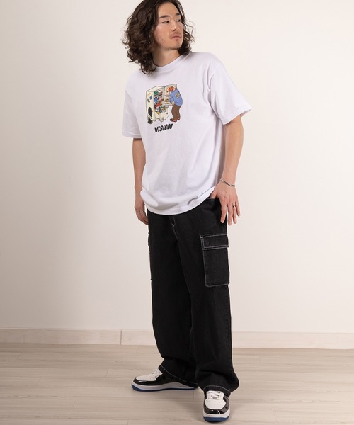 VISION STREET WEAR(ヴィジョンストリートウェア)の「【VISION STREET WEAR/ヴィジョンストリートウェア】グラフィックロゴワイドデニムカーゴパンツ/イージーパンツ(デニムパンツ・メンズ・グレー/ブラック/ネイビー/サックスブルー・M/L/XL)」の17枚目の写真