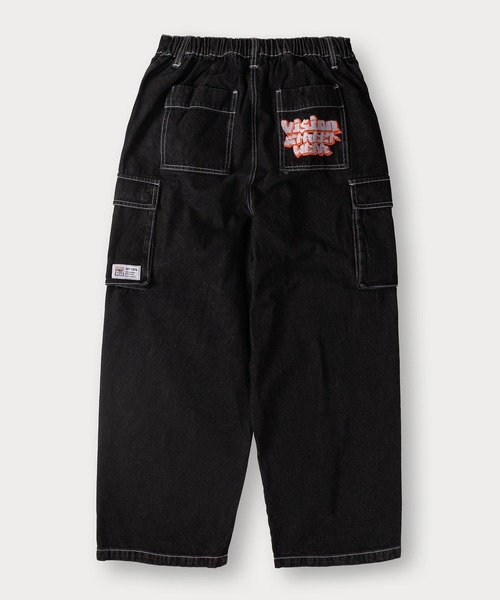 VISION STREET WEAR(ヴィジョンストリートウェア)の「【VISION STREET WEAR/ヴィジョンストリートウェア】グラフィックロゴワイドデニムカーゴパンツ/イージーパンツ(デニムパンツ・メンズ・グレー/ブラック/ネイビー/サックスブルー・M/L/XL)」の18枚目の写真