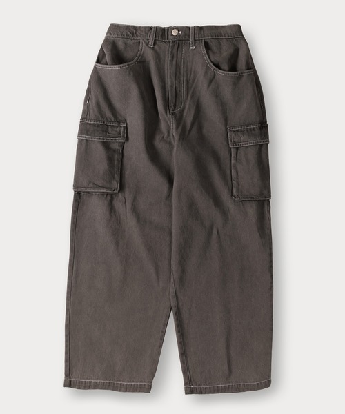 VISION STREET WEAR(ヴィジョンストリートウェア)の「【VISION STREET WEAR/ヴィジョンストリートウェア】グラフィックロゴワイドデニムカーゴパンツ/イージーパンツ(デニムパンツ・メンズ・グレー/ブラック/ネイビー/サックスブルー・M/L/XL)」の11枚目の写真
