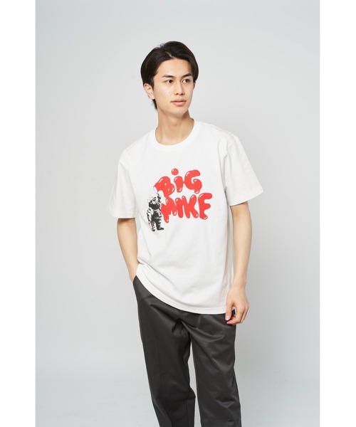 BIG MIKE(ビッグマイク)の「BIG MIKE ビッグマイク ニューマイクバブル 半袖プリント Tシャツ // 102328601(Tシャツ/カットソー・メンズ・ホワイト/ブラック・MEDIUM/LARGE/X-LARGE)」の3枚目の写真