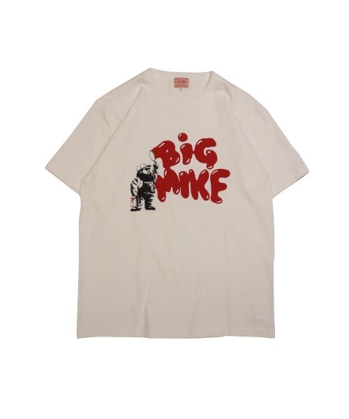 BIG MIKE(ビッグマイク)の「BIG MIKE ビッグマイク ニューマイクバブル 半袖プリント Tシャツ // 102328601(Tシャツ/カットソー・メンズ・ホワイト/ブラック・MEDIUM/LARGE/X-LARGE)」の5枚目の写真