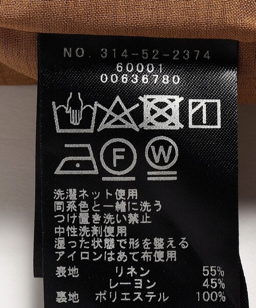 SHIPS(シップス)の「〈手洗い可能〉リネン レーヨン キャミ ワンピース(ワンピース・レディース・ブラック/キャメル・ONE SIZE)」の11枚目の写真