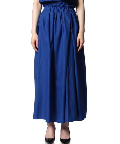 ASTRAET（アストラット）の「ASTRAET(アストラット) ギャザーフレアーロングスカート◆（スカート・レディース・ホワイト/ブラック/ロイヤルブルー・0/1）」の4枚目の写真
