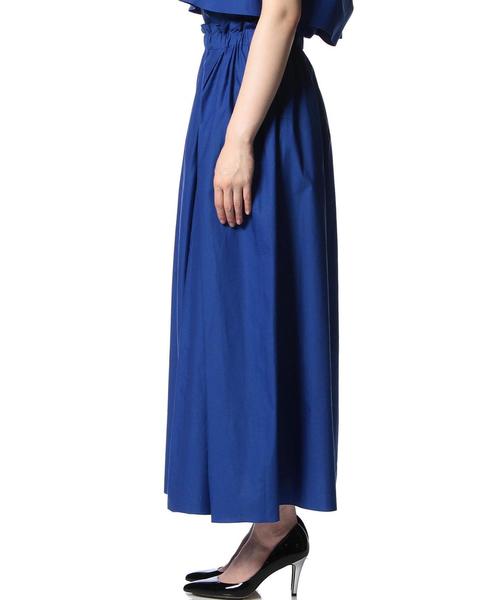 ASTRAET（アストラット）の「ASTRAET(アストラット) ギャザーフレアーロングスカート◆（スカート・レディース・ホワイト/ブラック/ロイヤルブルー・0/1）」の5枚目の写真