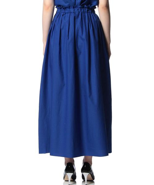 ASTRAET（アストラット）の「ASTRAET(アストラット) ギャザーフレアーロングスカート◆（スカート・レディース・ホワイト/ブラック/ロイヤルブルー・0/1）」の6枚目の写真