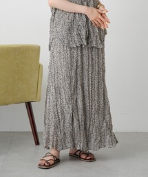 PUAL CE CIN | 小花プリントクリンクルスカート(スカート)