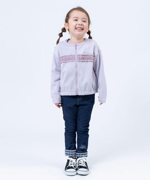 trois lapins kp(トロワラパンケーピー)の「裏毛ジップアップジャケット(120~160cm)(カーディガン/ボレロ・キッズ・ラベンダー/ネイビー・160cm/130cm/150cm/120cm/140cm)」の13枚目の写真