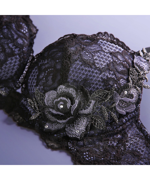 hibikinakaminami✴︎限定別注ブラウス（ブラック） ブラセット ブラジャー ショーツ セット 美胸 ノンワイヤー 補正