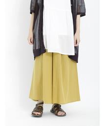 Samansa Mos2 | 【接触冷感】コットンリネンワイドパンツ(その他パンツ)