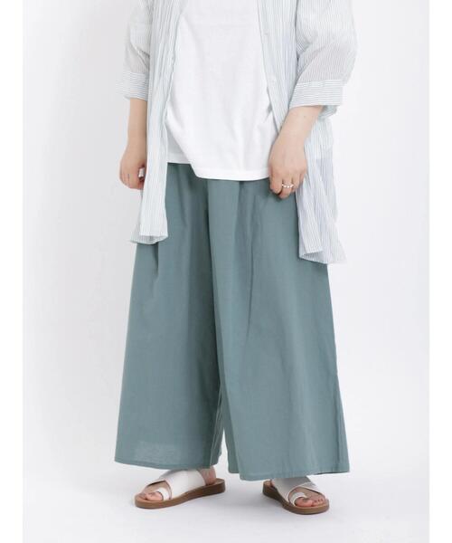 Samansa Mos2（サマンサ モスモス）の「【接触冷感】コットンリネンワイドパンツ（その他パンツ・レディース・グリーン/イエロー/ベージュ/ブラック・F）」の21枚目の写真