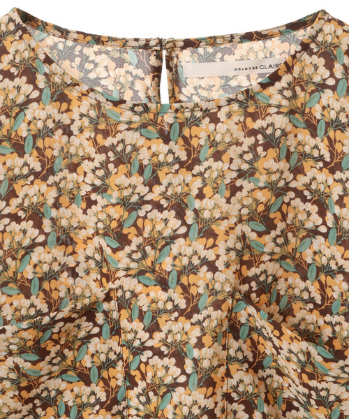 MELROSE claire（メルローズ クレール）の「【ビックポケットとレトロフラワープリントのブラウス】（シャツ/ブラウス・レディース・ネイビー/ブラウン・FREE）」の10枚目の写真